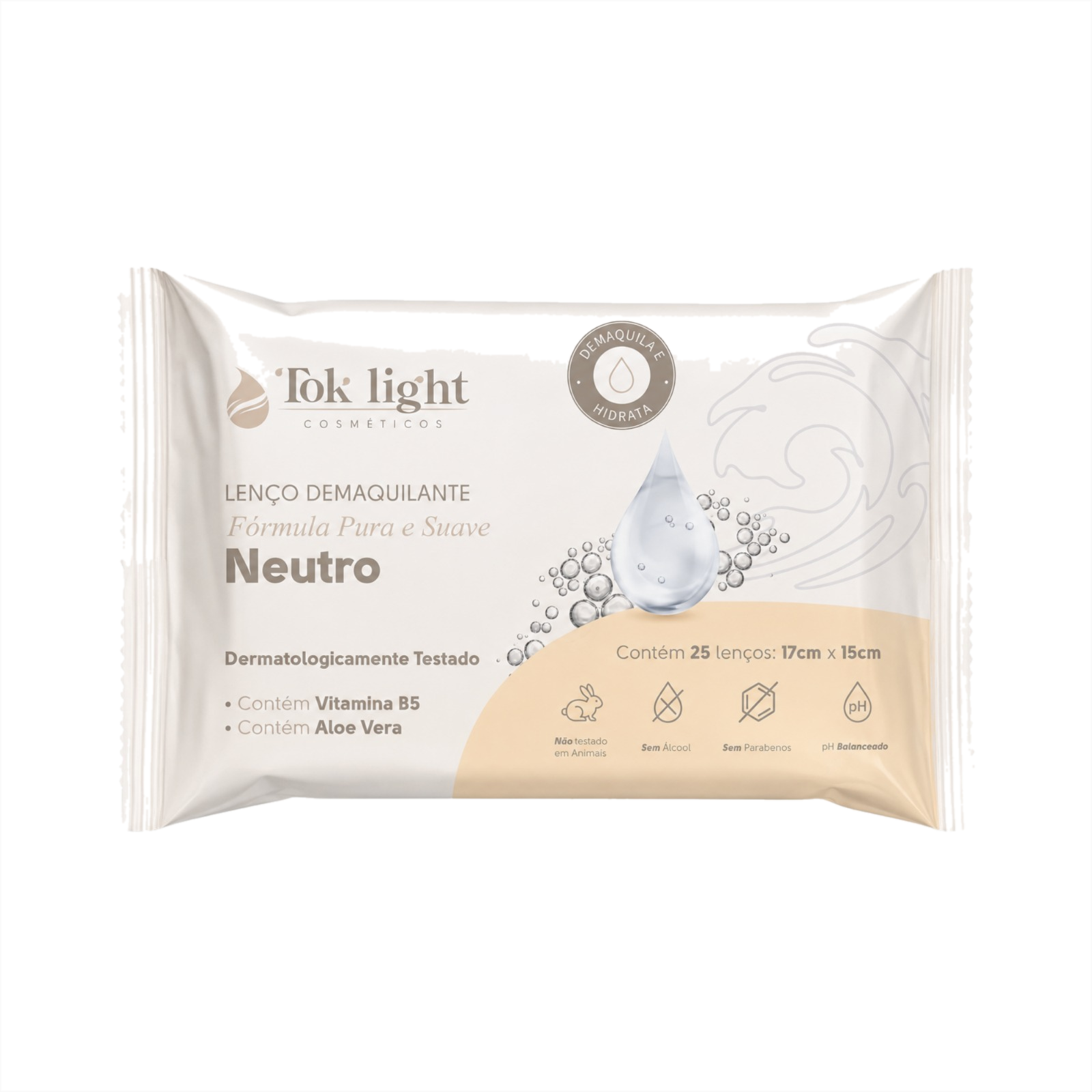 Lenço demaquilante Tok Light Neutro